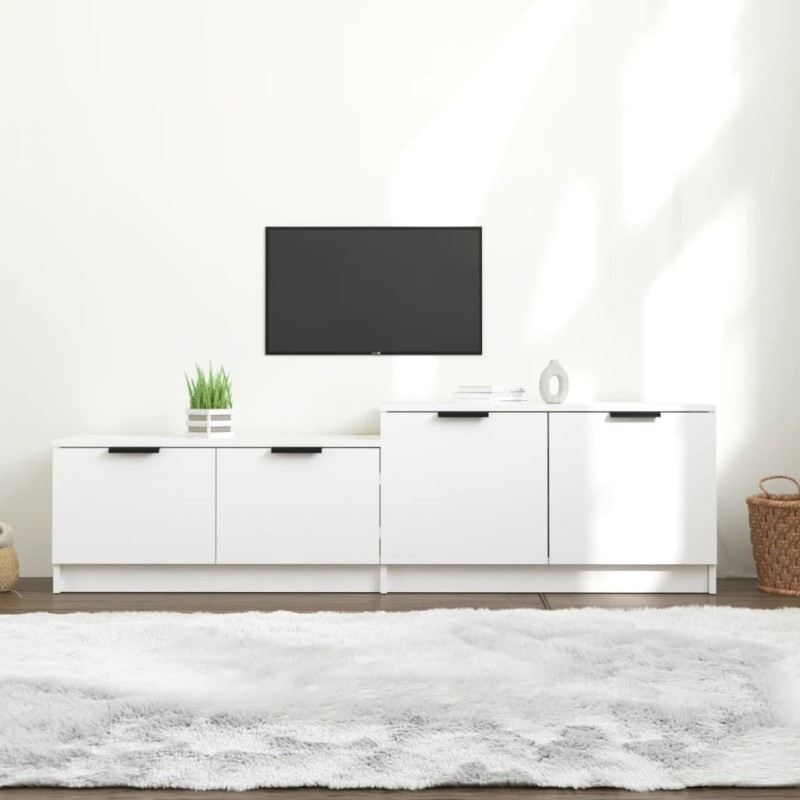 vidaXL TV-Schrank Weiß 158,5x36x45 cm Holzwerkstoff vidaXL TV-Schrank Weiß 158,5x36x45 cm Holzwerkstoff