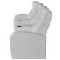 vidaXL Relaxsessel 3-Sitzer mit LED Kunstleder Weiß vidaXL Relaxsessel 3-Sitzer mit LED Kunstleder Weiß