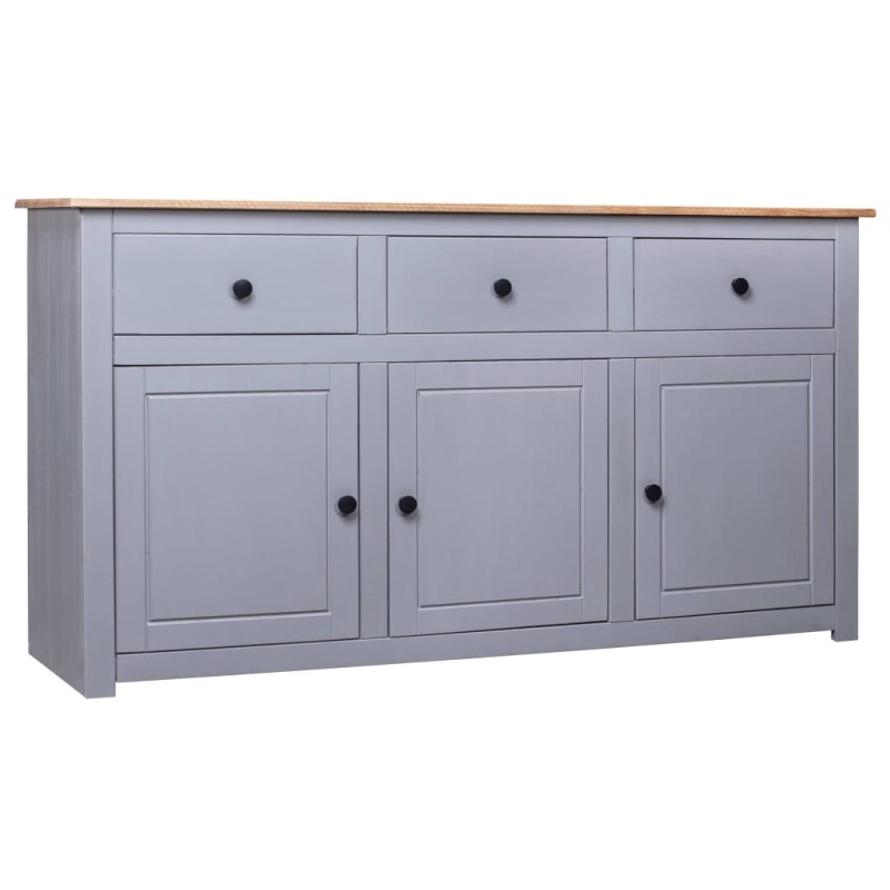 vidaXL Sideboard Grau 135x40x80 cm Kiefernholz Panama vidaXL Sideboard Grau 135x40x80 cm Kiefernholz Panama
