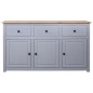 vidaXL Sideboard Grau 135x40x80 cm Kiefernholz Panama vidaXL Sideboard Grau 135x40x80 cm Kiefernholz Panama