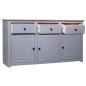 vidaXL Sideboard Grau 135x40x80 cm Kiefernholz Panama vidaXL Sideboard Grau 135x40x80 cm Kiefernholz Panama