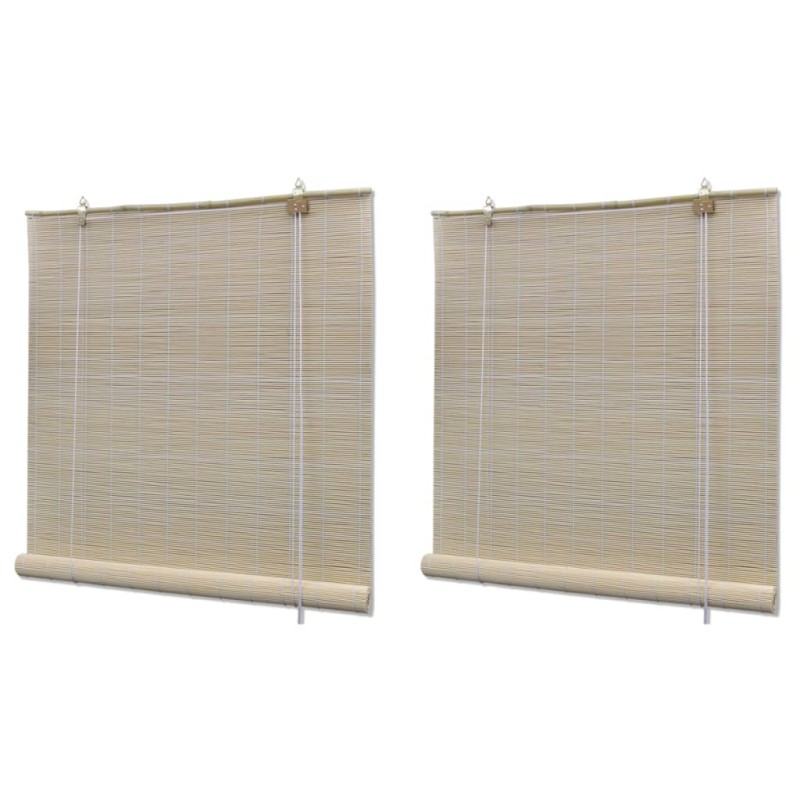 vidaXL Bambusrollos Natur 2 Stk. 120x160 cm vidaXL Bambusrollos Natur 2 Stk. 120x160 cm