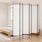vidaXL 6-tlg. Paravent Weiß 240x220 cm Stoff vidaXL 6-tlg. Paravent Weiß 240x220 cm Stoff