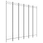 vidaXL 6-tlg. Paravent Weiß 240x220 cm Stoff vidaXL 6-tlg. Paravent Weiß 240x220 cm Stoff
