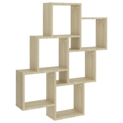vidaXL Würfelregal Sonoma-Eiche 78x15x93 cm Holzwerkstoff
