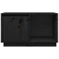 vidaXL TV-Schrank Schwarz 74x35x44 cm Massivholz Kiefer