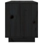 vidaXL TV-Schrank Schwarz 74x35x44 cm Massivholz Kiefer