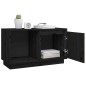 vidaXL TV-Schrank Schwarz 74x35x44 cm Massivholz Kiefer