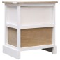 vidaXL Nachttische 2 Stk. Weiß und Natur 38×28×45 cm Paulownia-Holz vidaXL Nachttische 2 Stk. Weiß und Natur 38×28×45 cm Paulownia-Holz