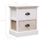 vidaXL Nachttische 2 Stk. Weiß und Natur 38×28×45 cm Paulownia-Holz vidaXL Nachttische 2 Stk. Weiß und Natur 38×28×45 cm Paulownia-Holz