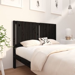 vidaXL Kopfteil Schwarz 125,5x4x100 cm Massivholz Kiefer