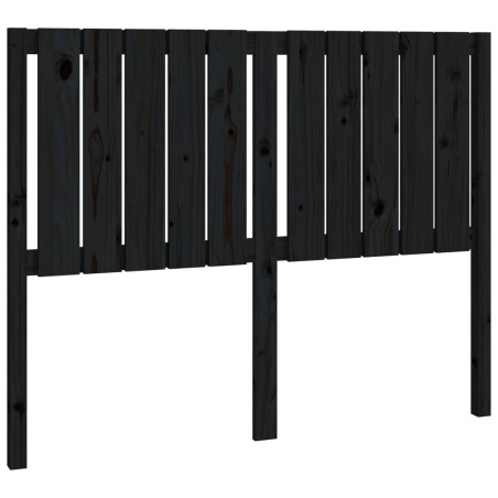 vidaXL Kopfteil Schwarz 125,5x4x100 cm Massivholz Kiefer