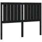 vidaXL Kopfteil Schwarz 125,5x4x100 cm Massivholz Kiefer