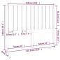 vidaXL Kopfteil Schwarz 125,5x4x100 cm Massivholz Kiefer