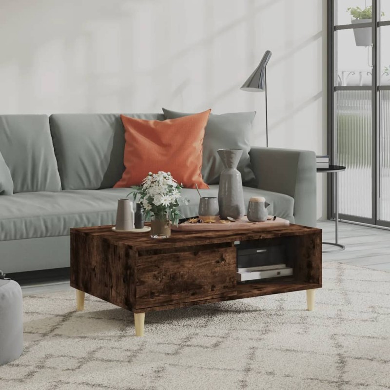 vidaXL Couchtisch Räuchereiche 90x60x35 cm Holzwerkstoff vidaXL Couchtisch Räuchereiche 90x60x35 cm Holzwerkstoff