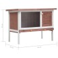vidaXL Kaninchenstall 1 Ebene Braun Holz vidaXL Kaninchenstall 1 Ebene Braun Holz