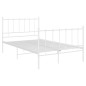 vidaXL Bett Weiß Metall 120x200 cm vidaXL Bett Weiß Metall 120x200 cm