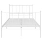 vidaXL Bett Weiß Metall 120x200 cm vidaXL Bett Weiß Metall 120x200 cm