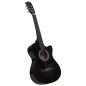 vidaXL Westerngitarre Cutaway mit 6 Saiten Schwarz 38" vidaXL Westerngitarre Cutaway mit 6 Saiten Schwarz 38"