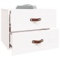 vidaXL Wand-Nachttische 2 Stk. Weiß 50x36x40 cm vidaXL Wand-Nachttische 2 Stk. Weiß 50x36x40 cm
