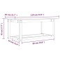vidaXL Couchtisch Grau 110x55x45 cm Massivholz Kiefer vidaXL Couchtisch Grau 110x55x45 cm Massivholz Kiefer