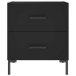 vidaXL Nachttische 2 Stk. Schwarz 40x35x47,5 cm Holzwerkstoff vidaXL Nachttische 2 Stk. Schwarz 40x35x47,5 cm Holzwerkstoff