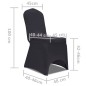 vidaXL Stretch Stuhlbezug 4 Stück Anthrazit vidaXL Stretch Stuhlbezug 4 Stück Anthrazit