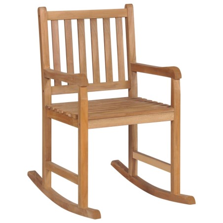 vidaXL Schaukelstuhl Massivholz Teak 