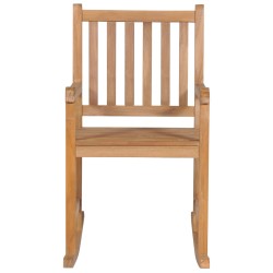 vidaXL Schaukelstuhl Massivholz Teak 