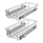 vidaXL Einbauschublade Korbauszug 2 Stk. Silbern 300 mm vidaXL Einbauschublade Korbauszug 2 Stk. Silbern 300 mm
