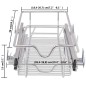 vidaXL Einbauschublade Korbauszug 2 Stk. Silbern 300 mm vidaXL Einbauschublade Korbauszug 2 Stk. Silbern 300 mm