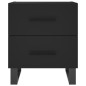 vidaXL Nachttische 2 Stk. Schwarz 40x35x47,5 cm Holzwerkstoff
