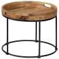 vidaXL Couchtisch Mangoholz Massiv und Stahl 50 x 40 cm vidaXL Couchtisch Mangoholz Massiv und Stahl 50 x 40 cm