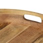 vidaXL Couchtisch Mangoholz Massiv und Stahl 50 x 40 cm vidaXL Couchtisch Mangoholz Massiv und Stahl 50 x 40 cm