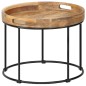 vidaXL Couchtisch Mangoholz Massiv und Stahl 50 x 40 cm vidaXL Couchtisch Mangoholz Massiv und Stahl 50 x 40 cm
