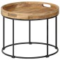 vidaXL Couchtisch Mangoholz Massiv und Stahl 50 x 40 cm vidaXL Couchtisch Mangoholz Massiv und Stahl 50 x 40 cm