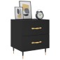 vidaXL Nachttische 2 Stk. Schwarz 40x35x47,5 cm Holzwerkstoff vidaXL Nachttische 2 Stk. Schwarz 40x35x47,5 cm Holzwerkstoff