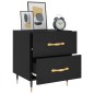 vidaXL Nachttische 2 Stk. Schwarz 40x35x47,5 cm Holzwerkstoff vidaXL Nachttische 2 Stk. Schwarz 40x35x47,5 cm Holzwerkstoff