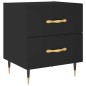 vidaXL Nachttische 2 Stk. Schwarz 40x35x47,5 cm Holzwerkstoff vidaXL Nachttische 2 Stk. Schwarz 40x35x47,5 cm Holzwerkstoff