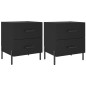 vidaXL Nachttische 2 Stk. Schwarz 40x35x47,5 cm Holzwerkstoff