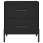 vidaXL Nachttische 2 Stk. Schwarz 40x35x47,5 cm Holzwerkstoff