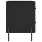 vidaXL Nachttische 2 Stk. Schwarz 40x35x47,5 cm Holzwerkstoff
