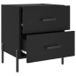 vidaXL Nachttische 2 Stk. Schwarz 40x35x47,5 cm Holzwerkstoff