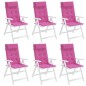 Hochlehner-Auflagen 6 Stk. Rosa Oxford-Gewebe Hochlehner-Auflagen 6 Stk. Rosa Oxford-Gewebe