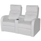 vidaXL 2-tlg. LED Relaxsessel-Set 2+3 Sitzer Kunstleder Weiß vidaXL 2-tlg. LED Relaxsessel-Set 2+3 Sitzer Kunstleder Weiß