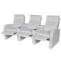 vidaXL 2-tlg. LED Relaxsessel-Set 2+3 Sitzer Kunstleder Weiß vidaXL 2-tlg. LED Relaxsessel-Set 2+3 Sitzer Kunstleder Weiß