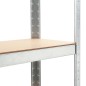 vidaXL Lagerregal mit 5 Böden Silbern Stahl & Holzwerkstoff vidaXL Lagerregal mit 5 Böden Silbern Stahl & Holzwerkstoff