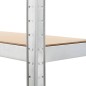 vidaXL Lagerregal mit 5 Böden Silbern Stahl & Holzwerkstoff vidaXL Lagerregal mit 5 Böden Silbern Stahl & Holzwerkstoff