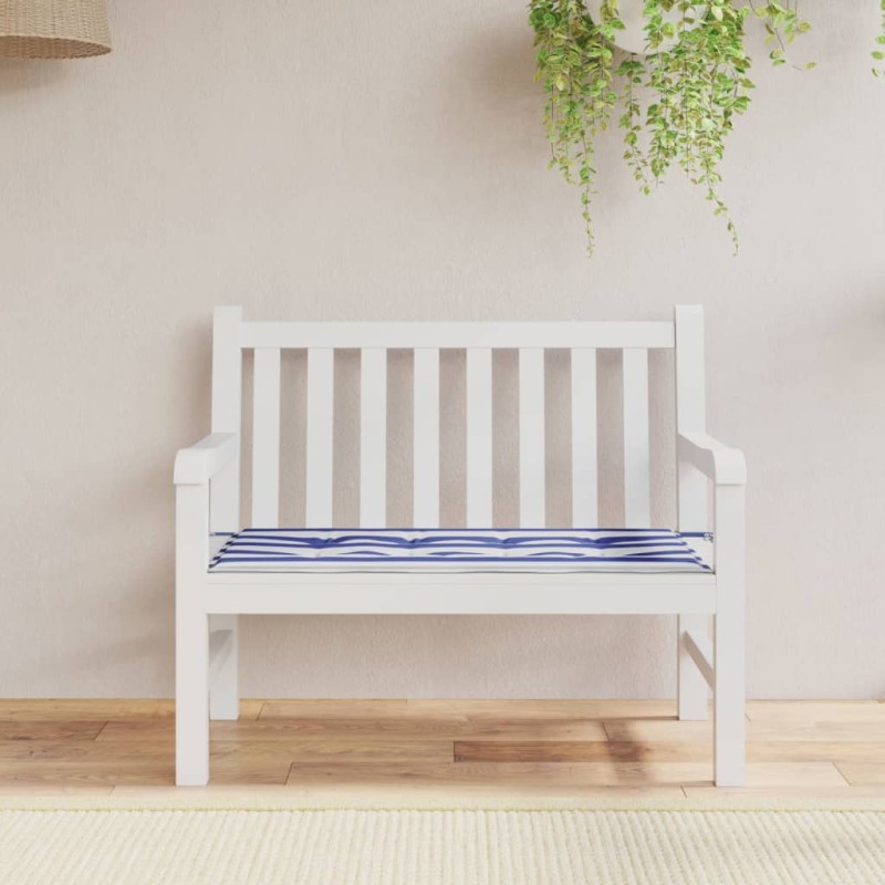 vidaXL Gartenbank-Auflage Blau&Weiß Gestreift 100x50x3cm Oxford-Gewebe vidaXL Gartenbank-Auflage Blau&Weiß Gestreift 100x50x3cm Oxford-Gewebe