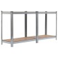 vidaXL Regale mit 4 Böden 2 Stk. Silbern Stahl & Holzwerkstoff vidaXL Regale mit 4 Böden 2 Stk. Silbern Stahl & Holzwerkstoff